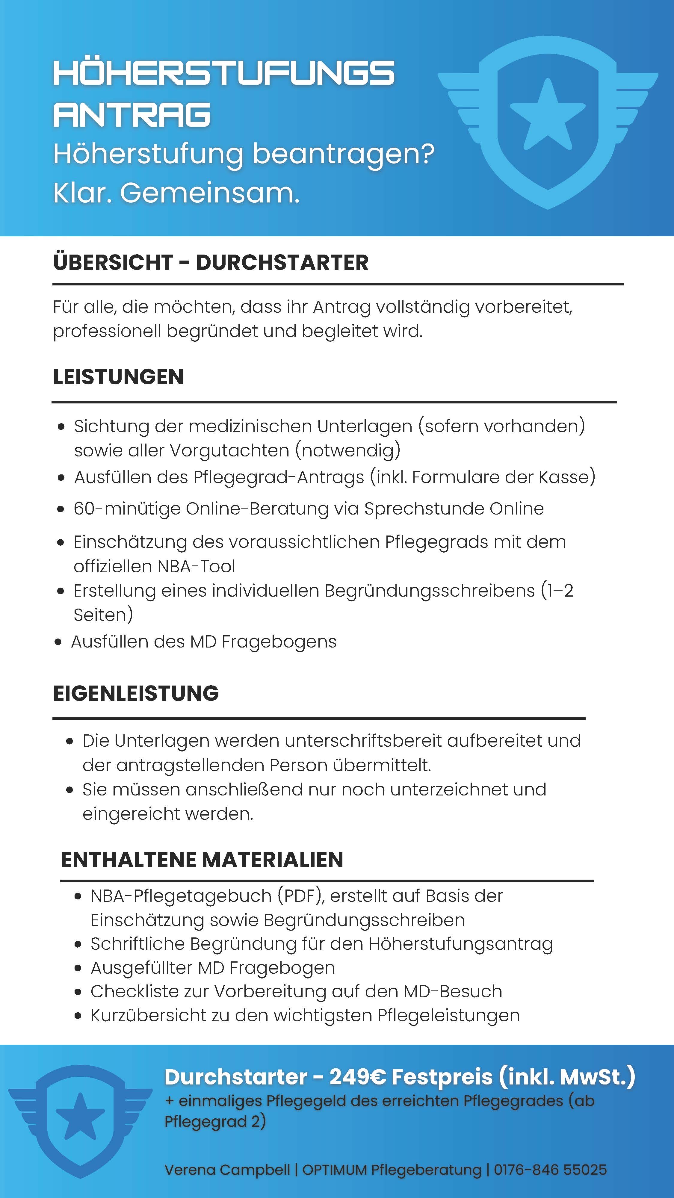 Höherstufung Durchstarter Übersicht